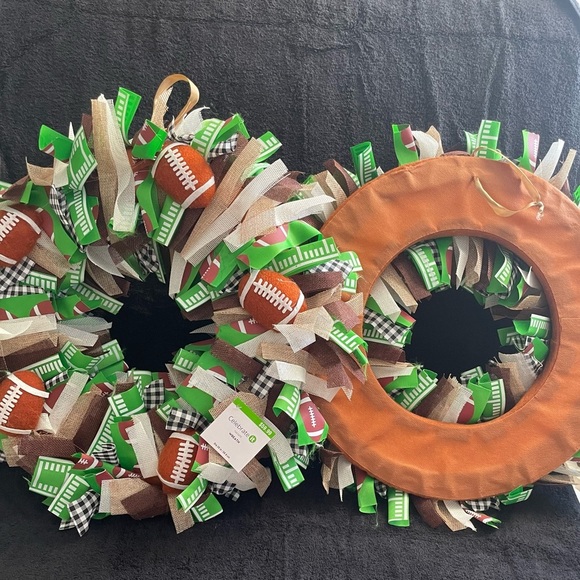 NWT 2 “Celebrate It” Football Themed Wreath & Door Decor Banners - Picture 2 of 13